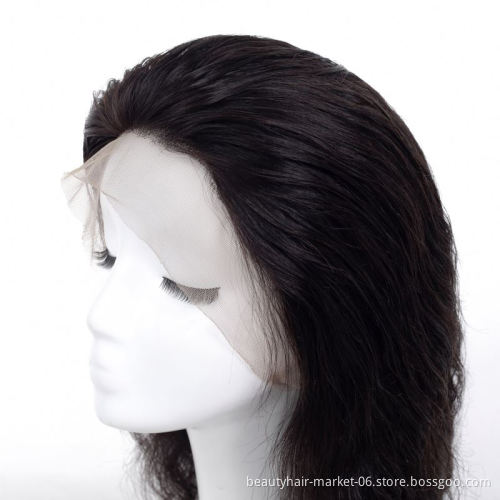 Top Human Hair Long Straight Peruvian 360 Lace Front Wigs 180 Density Unprocessed 100% Human Hair 360 Lace Frontal Wig